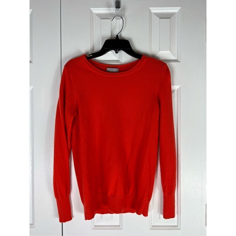 PURE Collection 100% Cashmere Women’s Orange Sweater Size US 6